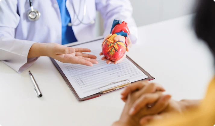 Heart health consultation specialist discussion Heart health consultation with a specialist discussing treatment options