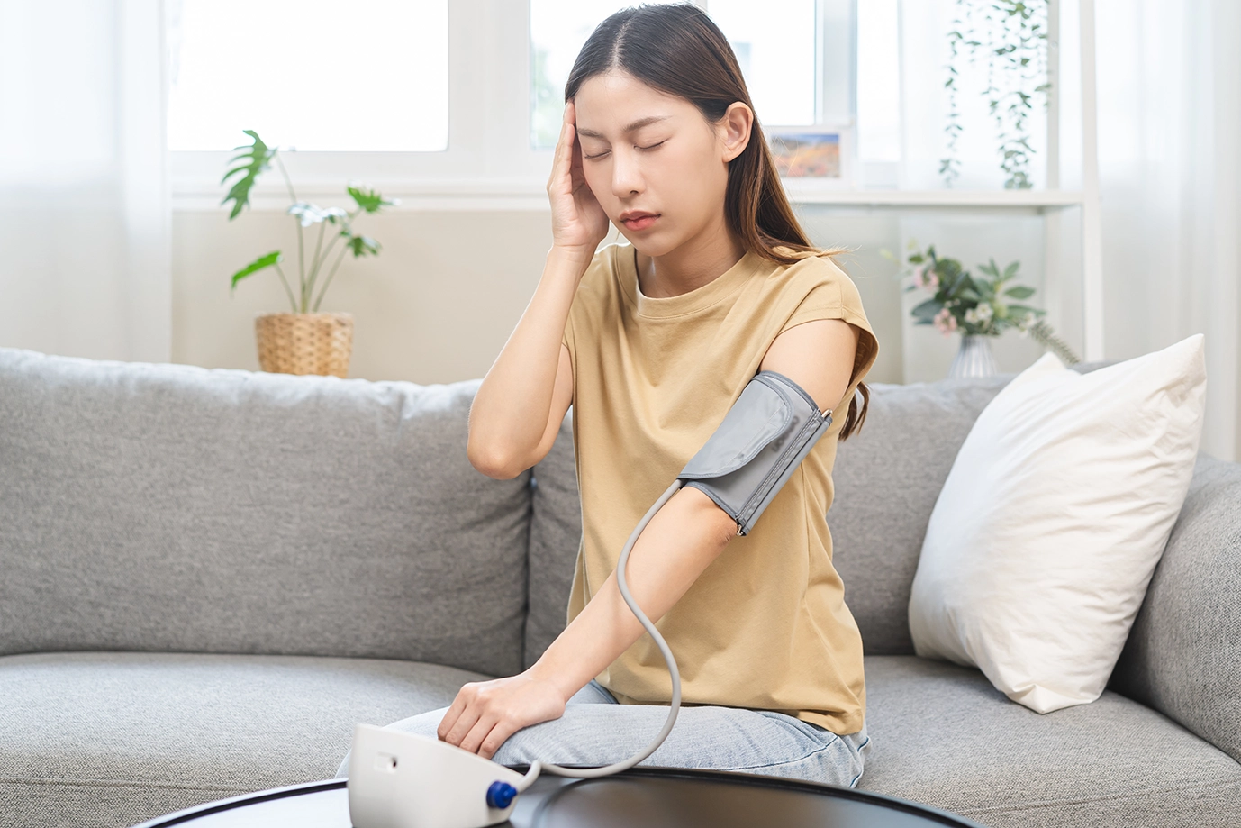 A doctor discussing high blood pressure with a patient